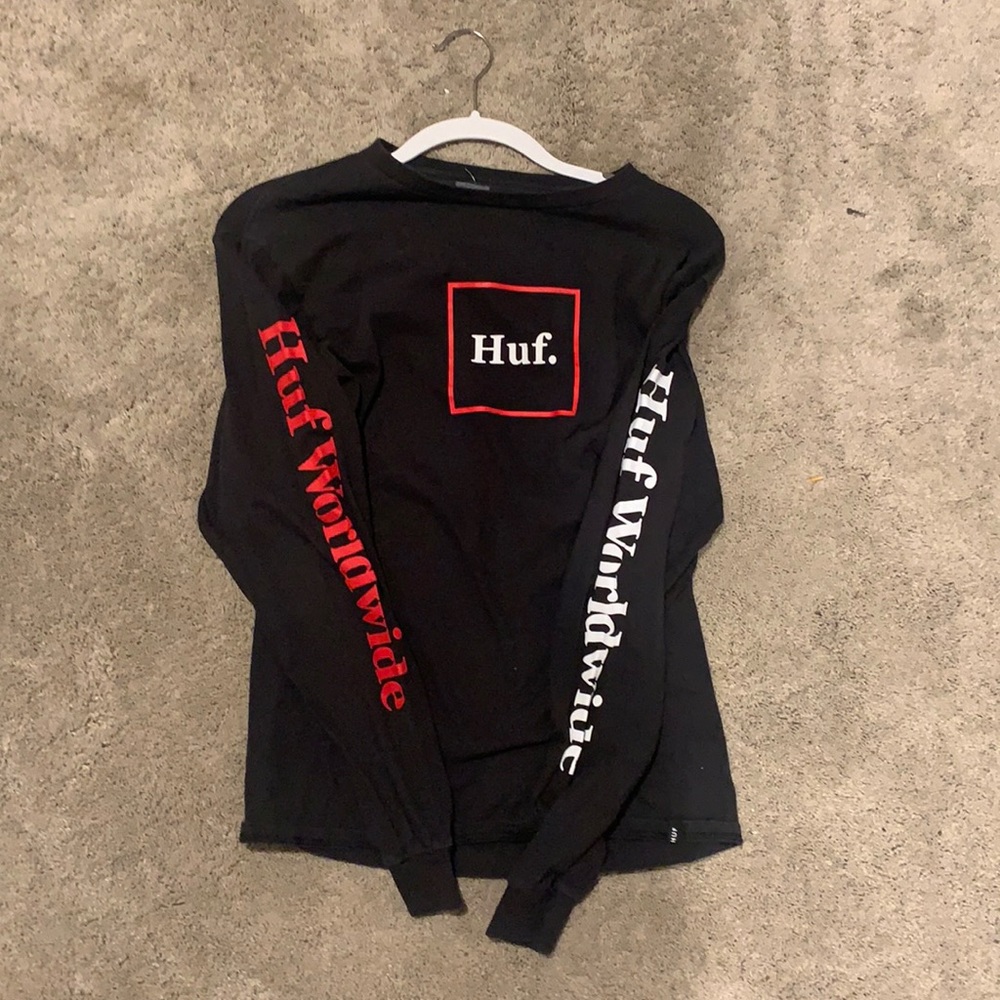Black Huf Long Sleeve Tee